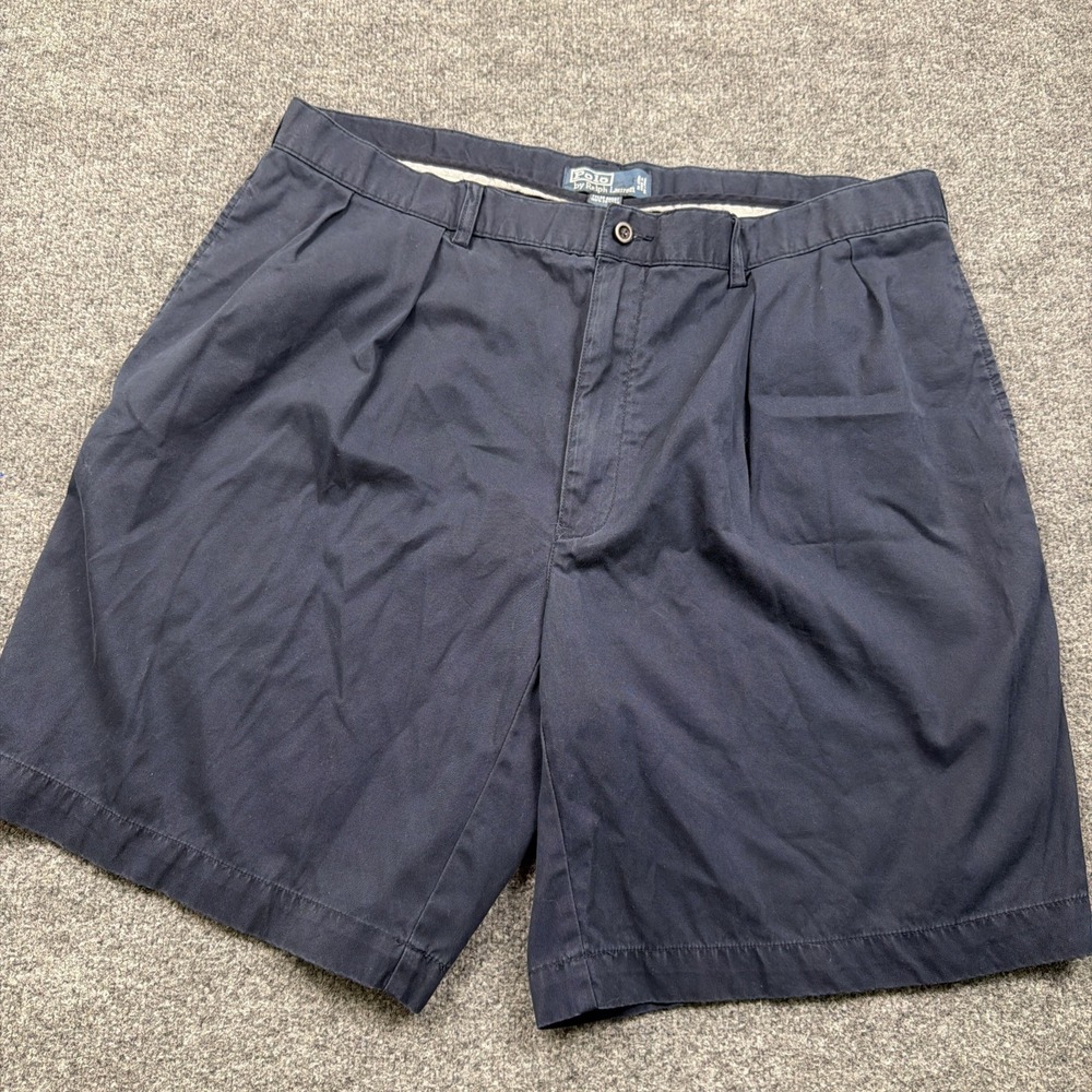 Polo Ralph Lauren Shorts Mens 40 Blue Pleated Chinos Tyler 9" Classic Preppy
